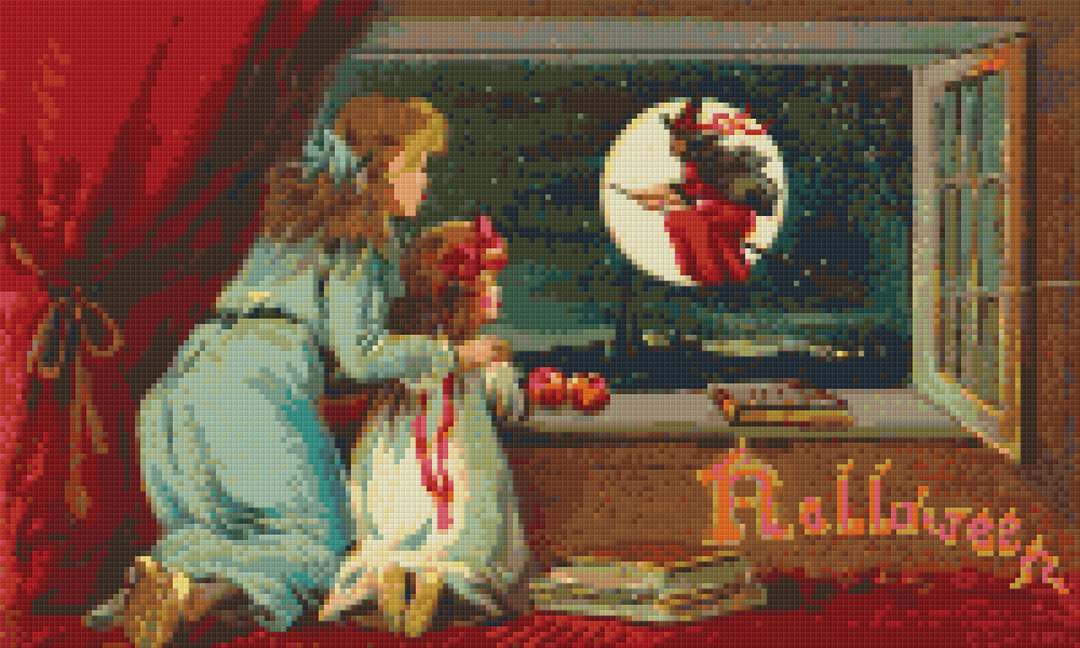 Halloween Night Word Twelve [12] Baseplate PixelHobby Mini-mosaic Art Kit image 0